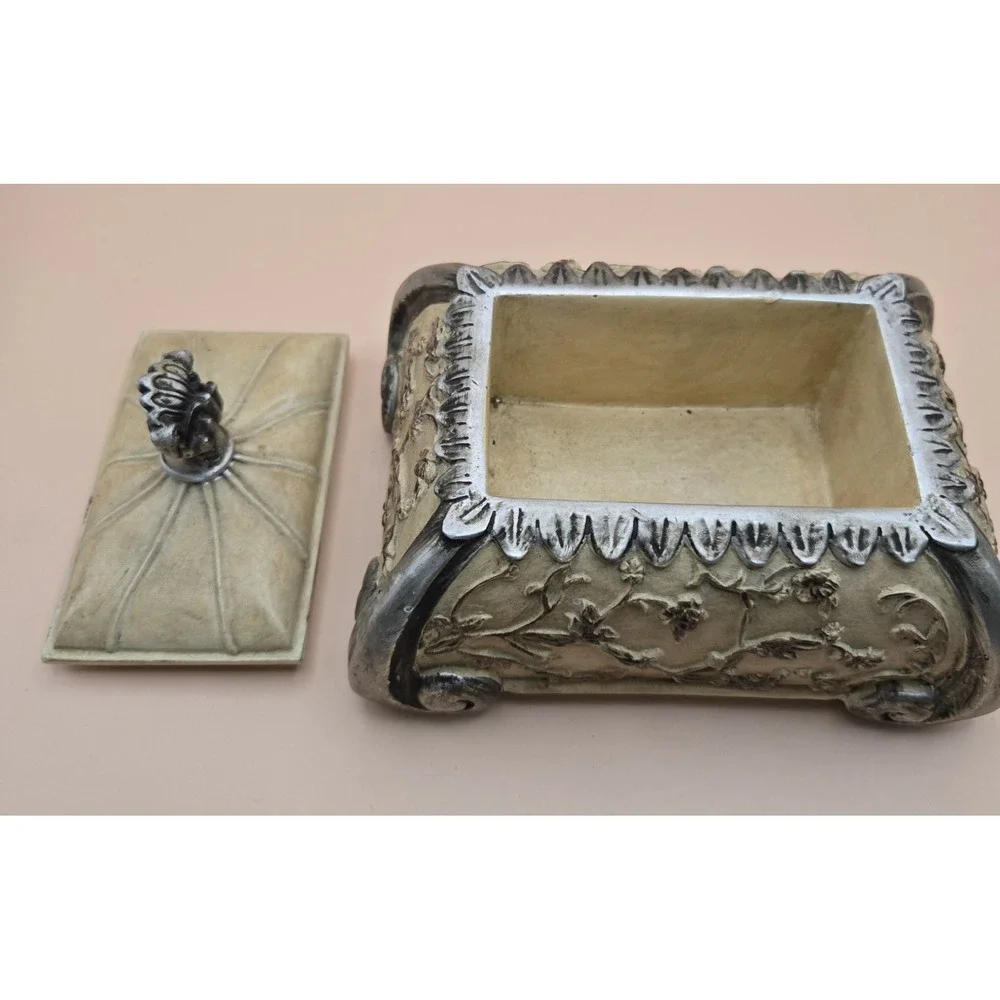 Vintage Trinket Box Lid And Handle Creative Home Accents Old‎ World